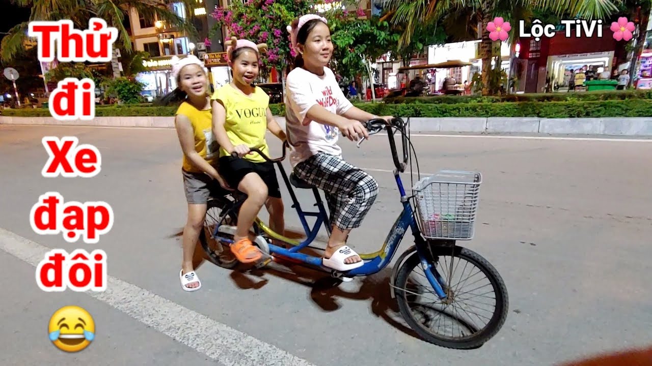 Đi Tắm Biển (Tập 5) Cảm giác ra sao khi Lần đầu Thử đi Xe đạp đôi  😂 Lộc TiVi