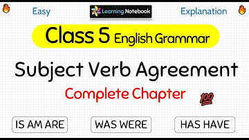 Class 5 English Grammar Subject Verb Agreement