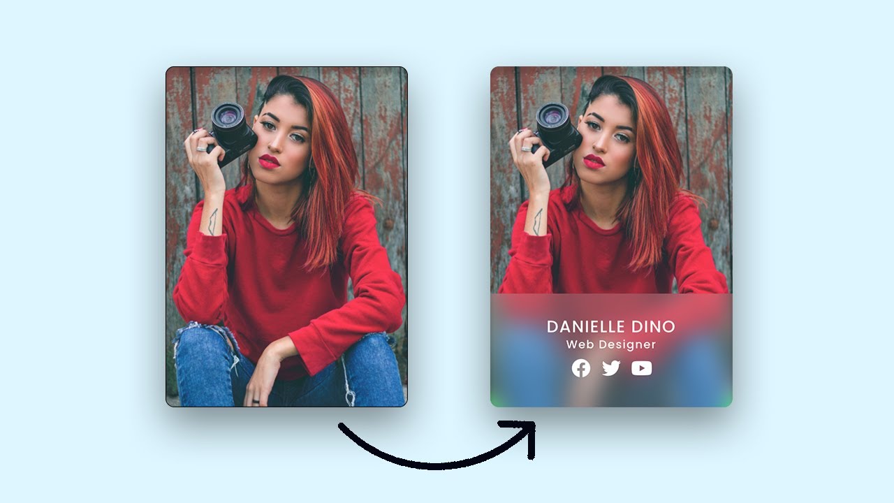 Creative Team Member Section using Elementor | Glassmorphism