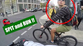 Cyclist Spits on Biker | Bikers Vs People