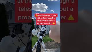 The Sun through a beginner’s telescope  #sun #telescope #shorts