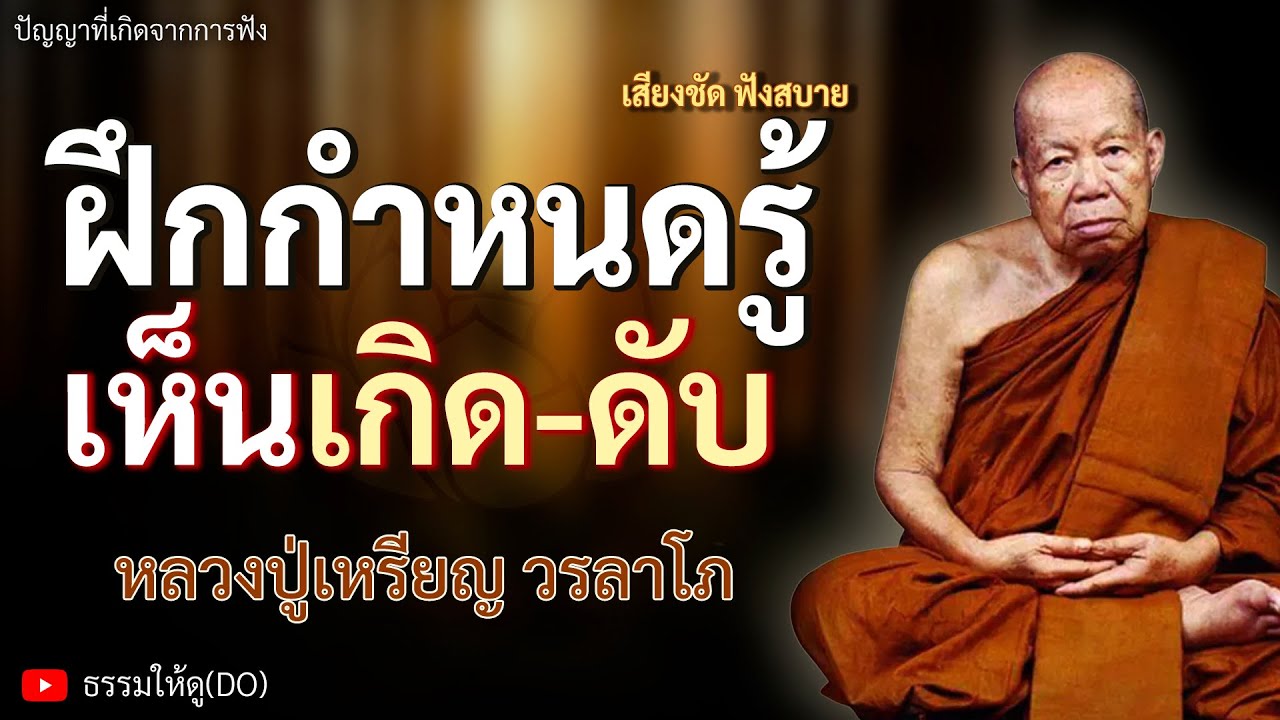 ฝึกกำหนดรู้เห็นการเกิดและดับ ฟังเทศน์หลวงปู่เหรียญ วรลาโภ #หลวงปู่เหรียญ #ธรรมะสอนใจ #สมาธิ #ภาวนา