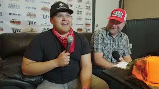 Dalton Torres takes to the Larry Joe Taylor backstage couch with Shayne