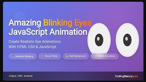 Blinking Eyes with Animated Math Equations using HTML, CSS & JavaScript | Creative Animation Project