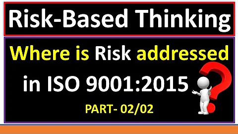 How Risk Based Thinking addressed in ISO 9001 2015 QMS requirements |Part 02/02|