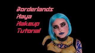 Borderlands 2 Cosplay, Maya Makeup Tutorial || Clothes painted on!