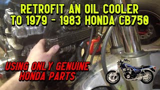 How to Retrofit an Oil Cooler to an Old Honda CB750 by @GettinJunkDone