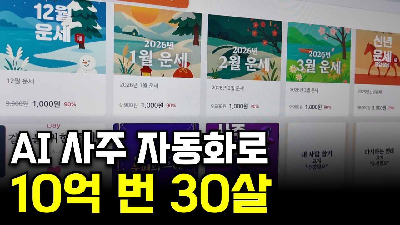 AI로 사주 자동화 돌리고 1년만에 순수익 10억 번 30살