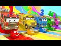 La rueda del autobús | El camión de bomberos cambia de color |  Aprende colores | Canciones infant..
