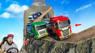 REALLY THE MOST DIFFICULT ROAD - ETS 2 ONLINE - FASHIONS in EURO TRUCK SIMULATOR 2 + HANDLEBAR