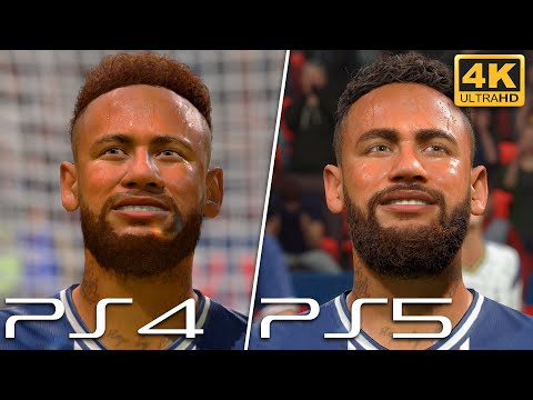 [4k] PS5 Vs PS4 Graphics Comparison - FIFA 21 Next Gen Vs Old Gen - Paris Saint Germain PSG Faces!