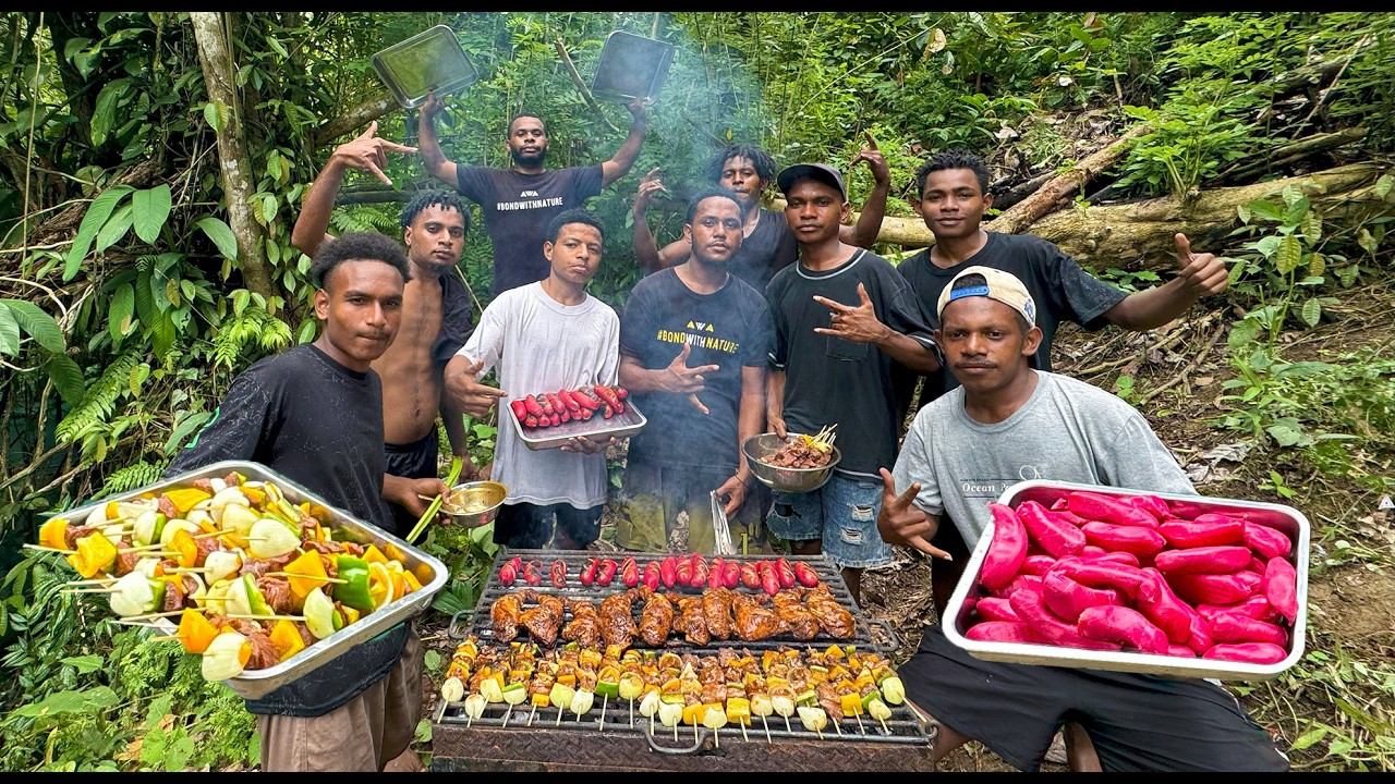 BARBECUE ALA PAPUA? PANGGANG DAGING SAPI, AYAM & SOSIS PNG DI KALI BIRU