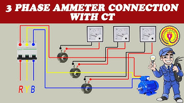 3 phase ammeter connection | CT connection | electrical power