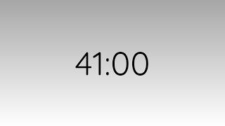 41 Minute Countdown | Minimal Timer (silver & black)