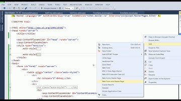 Master And Content page style in Asp.net c#