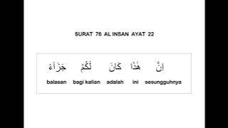 076 SURAT AL INSAAN AYAT 22 DAN TERJEMAHAN PER KATA