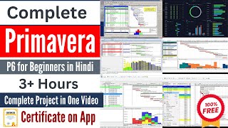 Complete Primavera P6 For Beginners in 3  Hours | Full Project in Primavera in Hindi