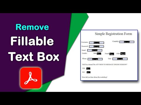 How to delete text box from a fillable pdf form using  Adobe Acrobat Pro DC