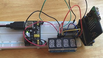 Adafruit 4x14-segment display with BBC micro:bit