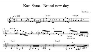 Kan Sano - brandnewday (featuring Rob Araujo), piano solo transcription