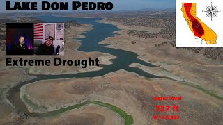 Lake Don Pedro Extreme drought conditions.