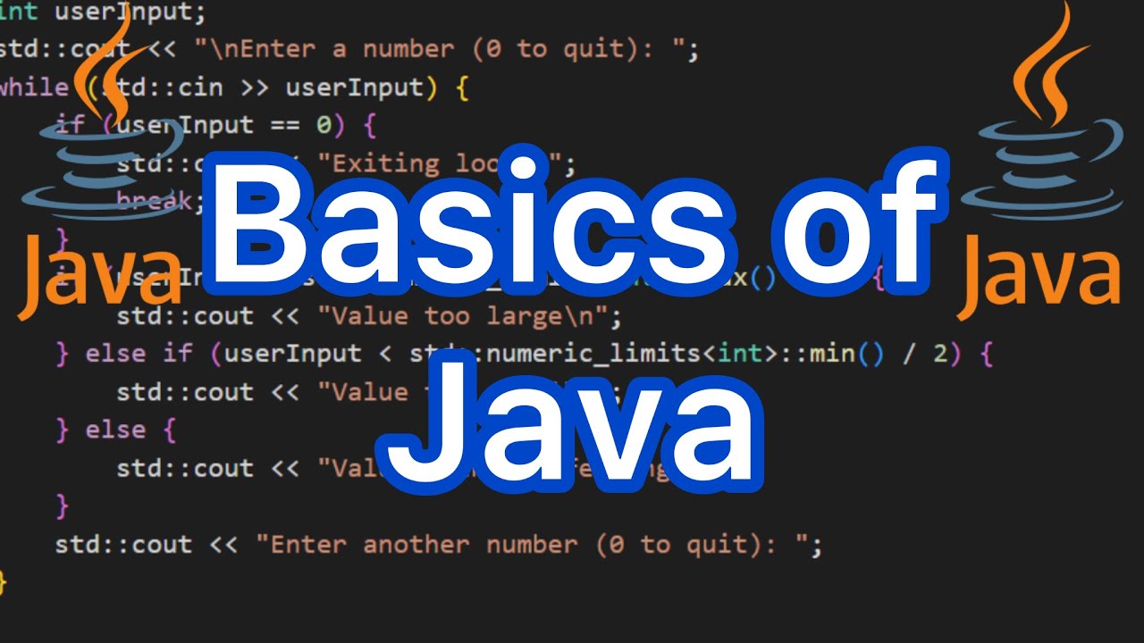Learning basics of Java - YouTube