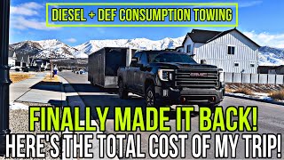 Here's How Much Diesel & DEF Cost Towing 9k Race Trailer Cross Country With My 2023 GMC Sierra 3500! 2024 Sierra 3500 Towing Mpg Test W 40ft Enclosed