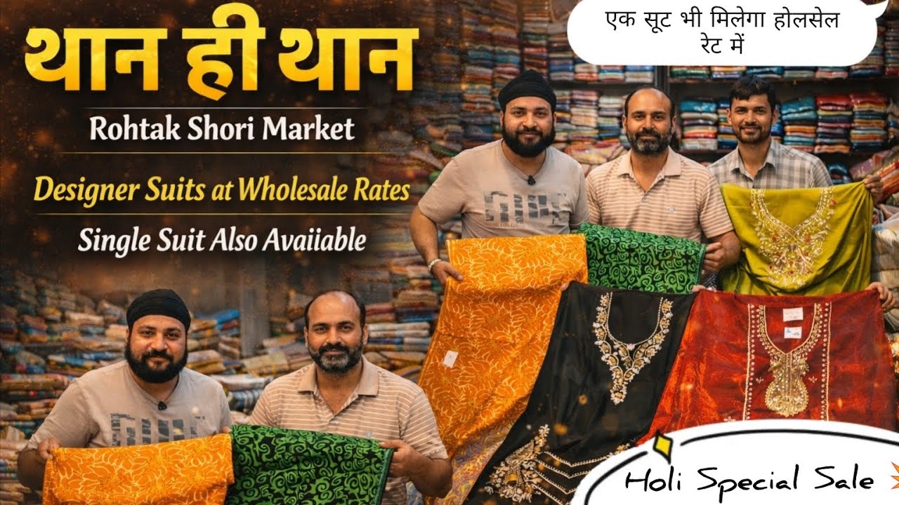 थान ही थान।300₹ में गर्मी का सूट।रोहतक शौरी मार्किट।Honey सरदार कलानौर वाले की दुकान।1 सूट भी मिलेगा