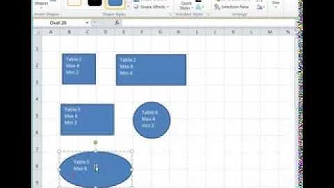 Creating a table plan using Excel