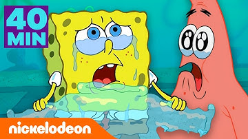 SpongeBob | 40 minuten lang de verdrietigste momenten van SpongeBob! | Nickelodeon Nederlands