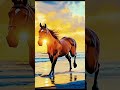 Beautiful Horse 🐎 On The Beach #shortsvideo #shortvideo #shorts