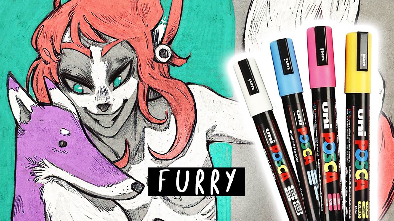 Disegno FURRY con gli UniPosca - Scrawlrbox #12 