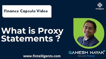 What is Proxy Statement ? | Finance Foundation