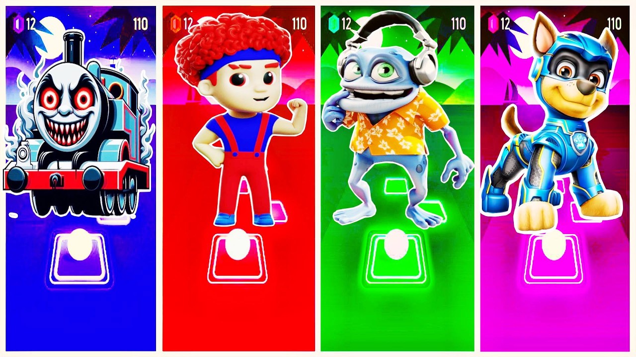 Dbillions 🆚 PAW Patrol's Chase 🆚 Crazy Frog 🆚 Thomas the Train 🎶 Tiles Hop EDM Rush