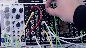 Ringmodulation and Waveshaping effects with PICO A LOGIC module from Erica Synths