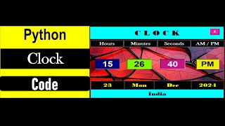 Python Code | Clock | Python Programming