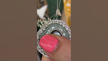 Abalone beaded earrings #beading #beadwork #beadedearrings #beadembroidery #art #shorts #embroidery