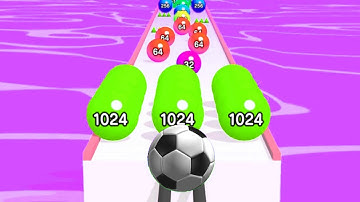BALL RUN 2048 Game All levels New Update Level C39   2048 Rainbow Balls