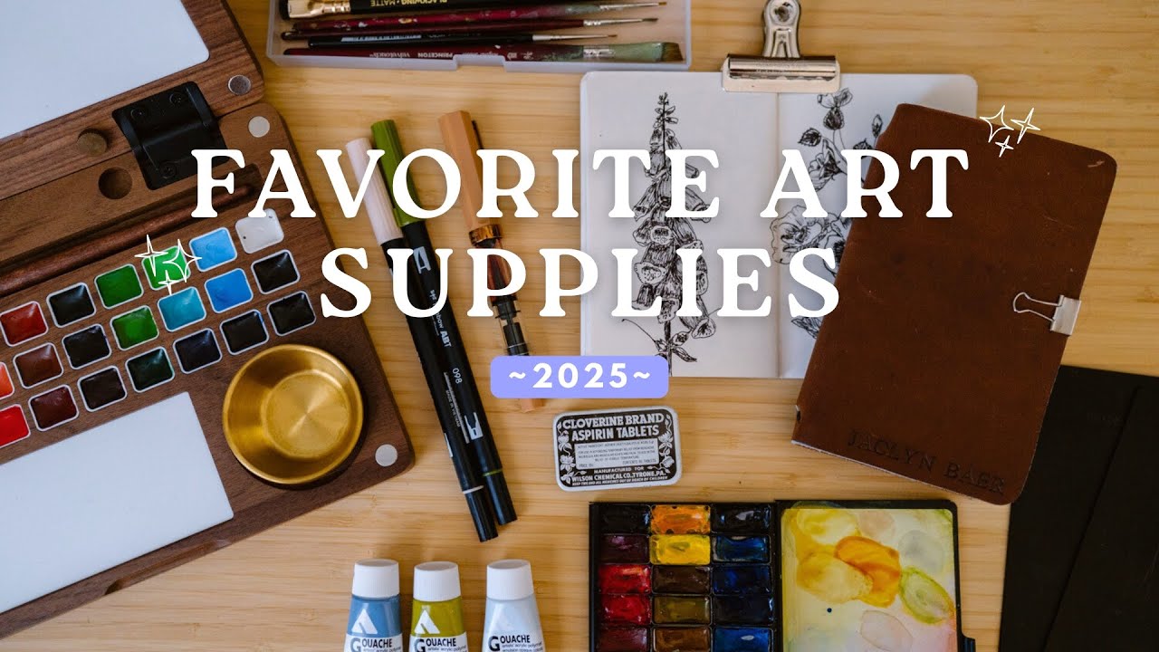 Мои любимые художественные материалы, которые я использовала в 2025 году 🎨 съемка в студии, путеш...