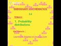 Subsidiary maths for A Level S.6 Term III