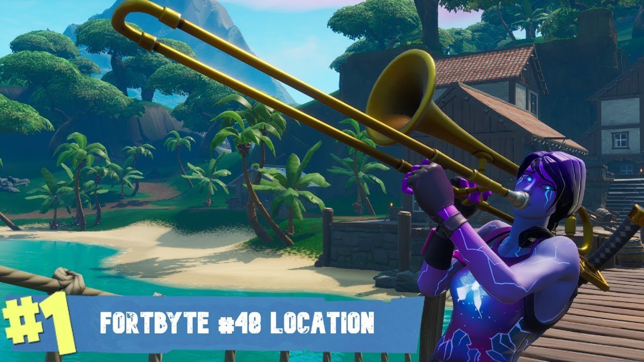 Fortnite Fortbyte #48 Accessible By Using Vox Pickaxe To Smash Gnome Mountain Top Throne