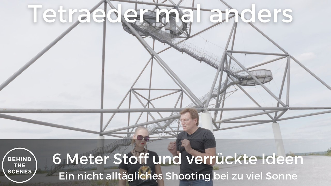 Engelsflügel Shooting am Tetraeder: Spektakuläre Posen & 6 Meter Stoff im Wind!“