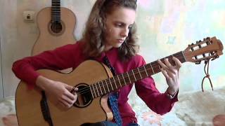 (The Animals) House Of The Rising Sun - Alina Vlasova fingerstyle guitar solo chords