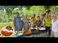 Cocinando a familia comida tpica el cuao prepara chicharrn a la lea la vida en el campo
