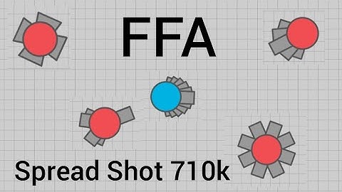 Diep.io FFA Spread Shot 710k(feat:Spread, Penta Nerf)/다이피오 개인전 스프레드 샷 710k