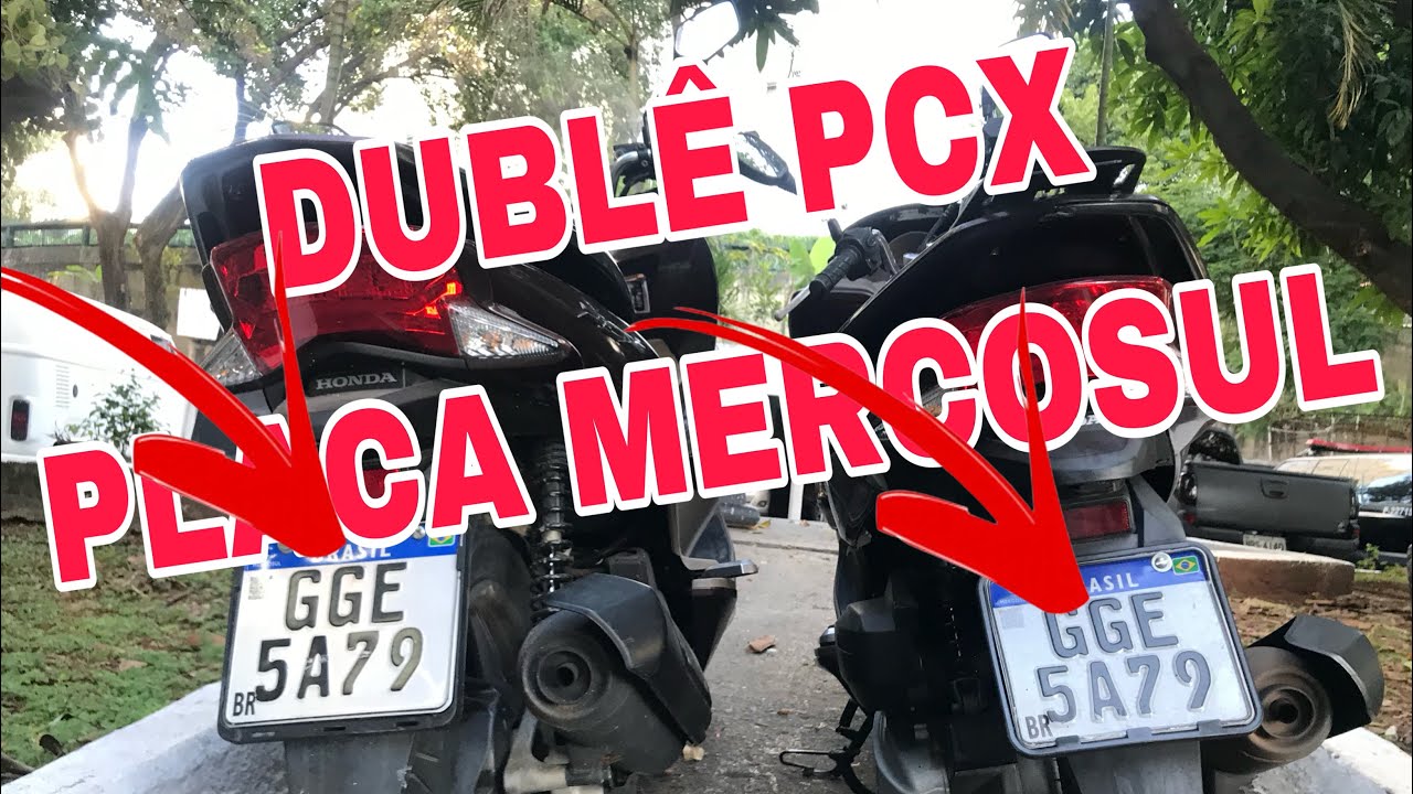 Honda PCX Dublê de Placa Mercosul Rocam Pegou prendeu