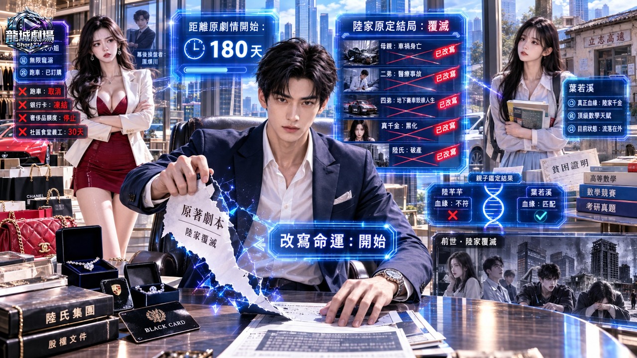 他穿書成了註定被滅門的豪門反派，開局先把假妹妹的千萬跑車退掉、銀行卡全凍結，再連夜找到流落鄉下十八年的真千金！靠提前知道未來，他救母親、救弟弟，還另建科技帝國反殺仇家