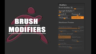 【ZBrush 2022】【memo】BRUSH: MODIFIERS