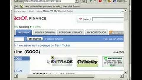 Import and Link Web Data and Information in Excel
