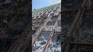 🏗️⛰️ Heavy-Duty Concrete Slope Stabilization and Retaining Grid Work